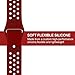 UMTELE Nike Series 2 Soft Silicone Replacement Sports Watch Strap with Ventilation Holes for Apple Watch, Small/Medium, Red/Black, 38mm