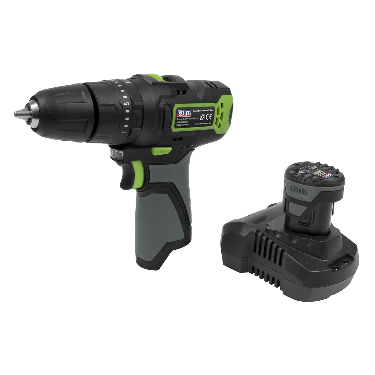 Sealey 10.8V 2Ah SV10.8 Series Ø10mm Cordless Combi Drill Kit - CP108VDD
