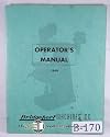 Bridgeport J-Head Operators Manual & Parts List (1964)
