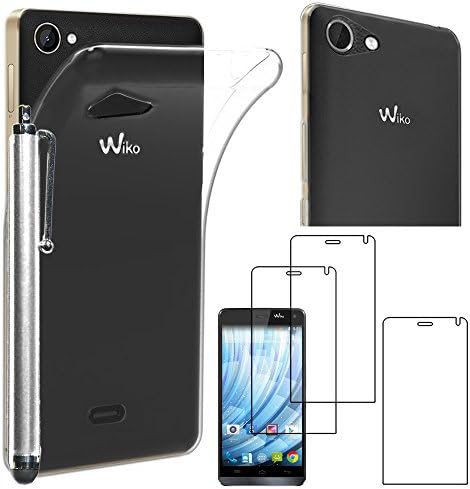 ebestStar - Wiko Getaway Case Ultra Thin Clear Cover, Soft Flexible Premium Silicone Gel + Stylus +3 Films, Transparent [Phone: 143 x 69.5 x 7.2mm, 5.0'']