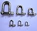 Stainless Steel 316 Anchor D Shackle Marine Grade for Chains Wirerope Lifting Outdoor Camping Survival Rope Bracelets 3/8