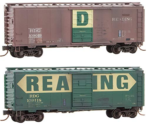 2 Pack Micro Trains Mtl N Scale 40ft Box Cars Reading Weathered Switched Doors Freight Cars Toys Games Beautyboss Co Id