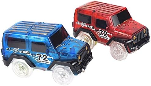 JOXOLO Replacement Light up Cars for Magic Tracks Cars Only As Seen on Tv