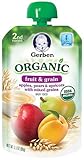 Gerber Organic 2nd Foods Pouches, Apples, Pears, Apricot Mixed Grain, 3.5 Ounce, 12 count
