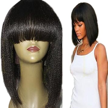 Amazon Com Rosesangel Light Yaki Full Lace Wig For Black Women