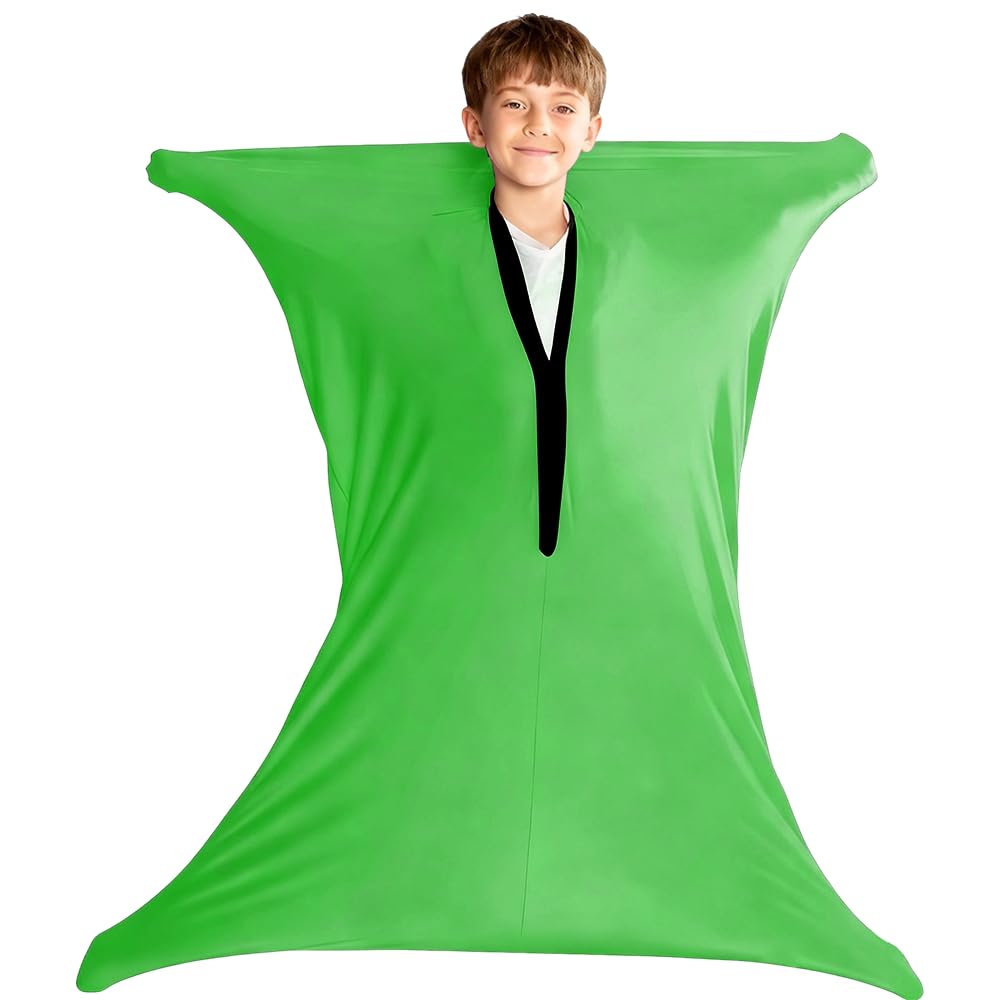 Body Sock for Kids, Sensory Sock, 47"x 27" Full-Body Wrap, Stretchy Body Sock Sensory Kids, Sensory Socks Kids, to Relax and Focus (Green) — image 1