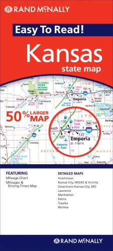 Rand McNally Easy to Read! Kansas State Map