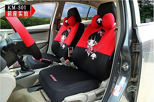 18pcs Cute women cartoon car seat cover universal car-covers breathable fabric