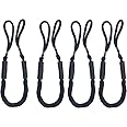 Bungee Dock Line Mooring Rope for Boat 4ft Black 4 Pack