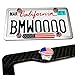 Aootf License Plate Screw Bolt Cap-American Flag Logo Metal Car License Plate Bolts Frame Screws Cover with USA Flag Sticker, License Plate Frame Security Fastener Kit with Anti-Rattle Foam Pads