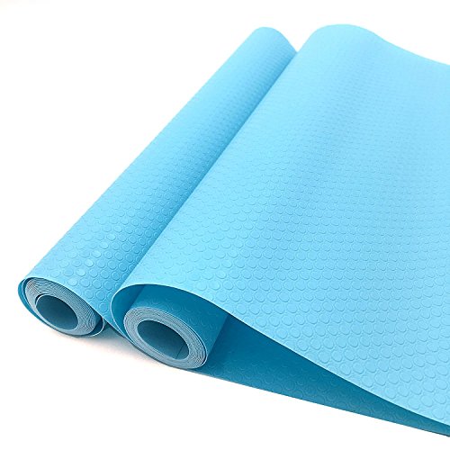 Humibird EVA Cabinet Drawer Liner bright-colored Shelf liner Non-Adhesive Refrigerator Pad Cupboard Non-Slip Mat by (2blue)