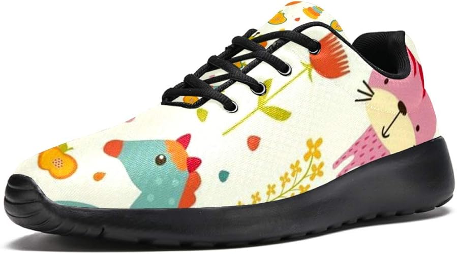 Tizorax Running Trainers Shoes For Men Cartoon Fox Giraffe Cat And Horse Fashion Sneakers Mesh Breathable Walking Hiking Tennis Shoe Amazon Co Uk Shoes Bags