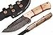 SharpWorld Beautiful Damascus Knife Made of Remarkable Damascus Steel and Exotic Handle -Best Hunting Knife with Sheath TJ102 (Camel Bone)