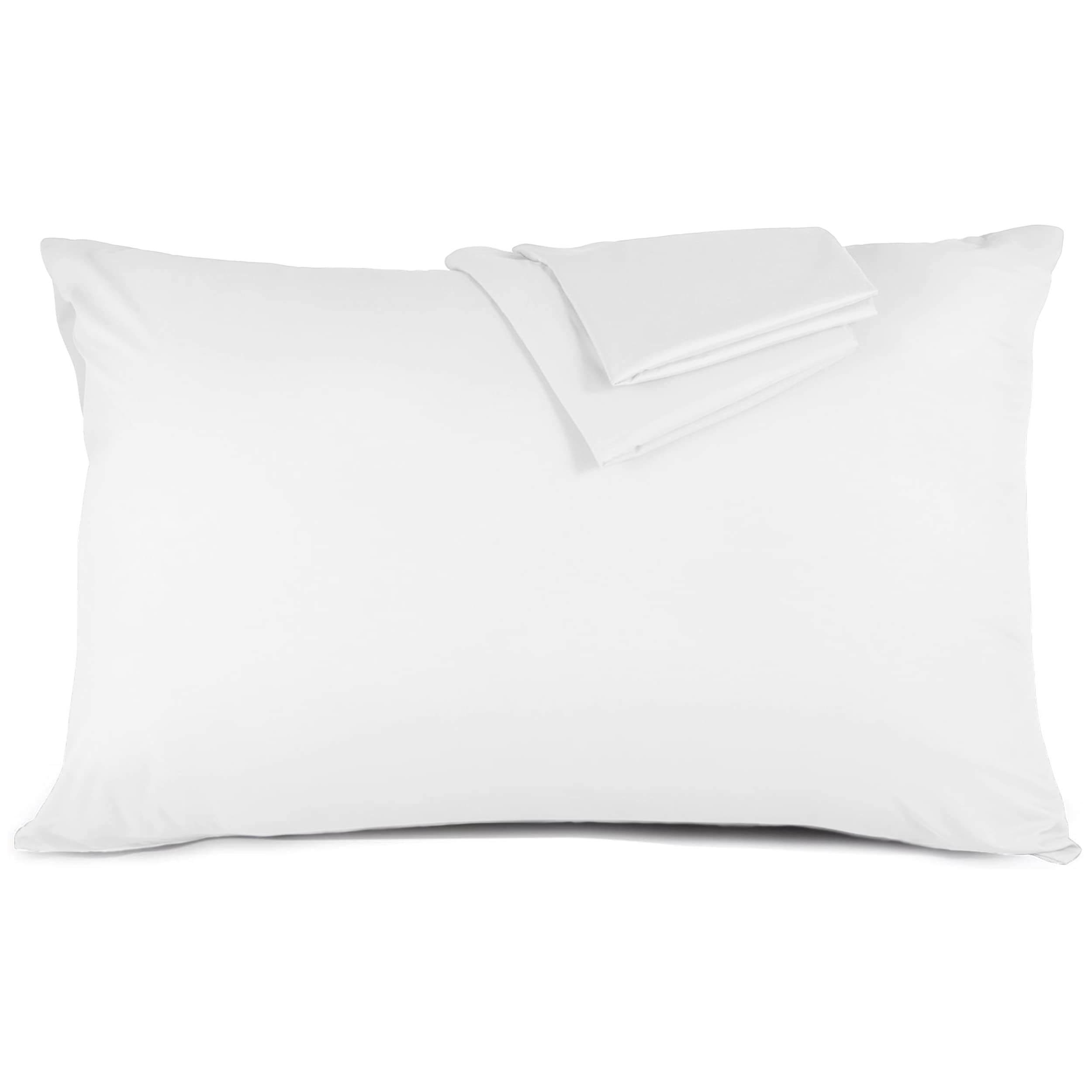 Hafaa White Pillowcases 2 Pack Brushed Microfiber Plain Pillow Cases with Envelop Closure – Wrinkle & Fade Resistant Pillow Cover, 50x75 cm — image 1