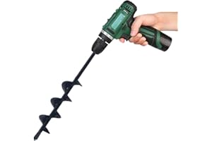 Auger Drill Bit,Garden Planter Flower Bulb Auger 1.6” x 8.7” Rapid Planter,Earth Auger Bit,Post or Umbrella Hole Digger for 3