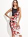 Floerns Women's Sleeveless Floral Work Party Cocktail Bodycon Dress Red M