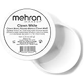 Mehron Makeup Clown White Professional Face Paint Cream Makeup | White Face Paint for Stage, Film, Cosplay, & Mime | Halloween Clown 2.25 oz (65g)