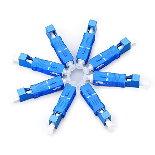 FTTH Optical Equipment Tool LC Female to SC Male Hybrid Flange Singlemode 9/125 SM Optical Fiber Adapter Connector for Digital Communication