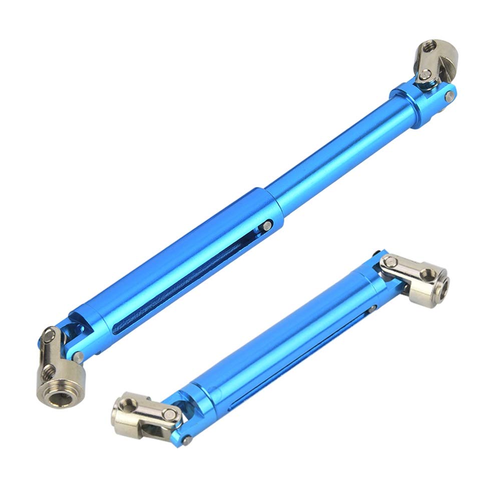 Alloy Drive Shaft Kit, High Hardness RC Car Drive Shaft Full Telescopic Drive Shaft 1/10 Drive Shaft RC Crawler Kit for RGT 86100 1/10 RC Crawler RC Part (Blue)