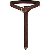 SCARLET DARKNESS Medieval Leather Belt Renaissance Accessory Pirate Viking Belt for Men Women