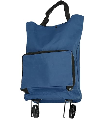 Chariot de Courses Pliable 6 Roues, 2 en 1 Chariot Utilitaire, Portatif