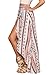 HOTAPEI Womens Ethnic Print Maxi Skirt Wrapped Beach Cover up Dress