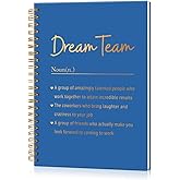 Msticey Dream Team Definition 160 Blank Pages Navy Blue Hardcover Spiral Notebook, Best Team Gifts for Team Teammate Work Bestie Coworker, Employee Appreciation Gifts, Team Member Thank You Gifts