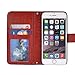 iPhone 6S Plus Wallet Case - Onelee DC Comics Wonder Women Premium PU Leather Case Wallet Flip Stand 5.5