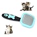 Glendan Dog & Cat Grooming Brush - Slicker Shedding Tool (Blue)