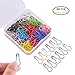 BENECREAT 360PCS 12 Colors Bulb Pins Gourd Safety Pins Metal Calabash Pins with Storage Box for DIY Craft Making and Clothing, Knitting Stitch Marker