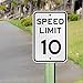 Speed Limit 10 MPH Sign, 12x18 Inches, 3M EGP Reflective .063 Aluminum, Fade Resistant, Made in USA