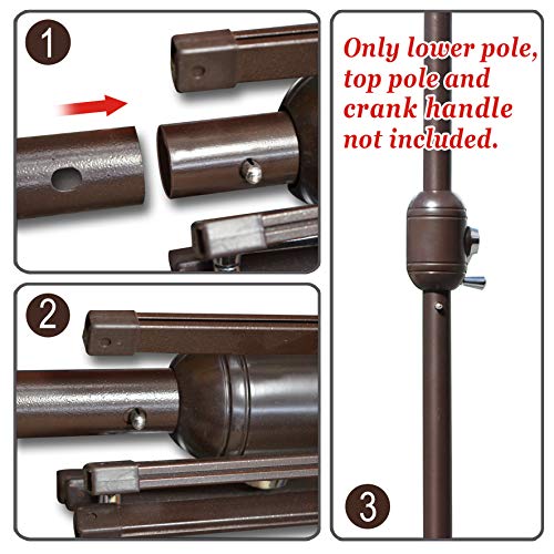 33.5 Strong Camel Replacement Patio Umbrella Lower Pole Patio, Lawn