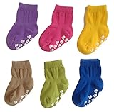 LovelyAnnie Baby Toddler Children 4 Pairs Pack Non Slip Pure Cotton Socks