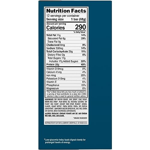 CLIF BUILDERS – CHOCOLATE PEANUT BUTTER FLAVOR – PLANT BASED PROTEIN BARS – GLUTEN FREE – NON-GMO – LOW GLYCEMIC – 20G PROTEIN – 2.4 OZ. (12 PACK)