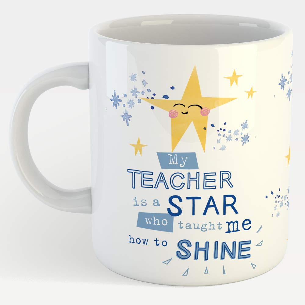 My Teacher is A Star Who Taught Me to Shine Mug in A Gift Box Thank You Gifts