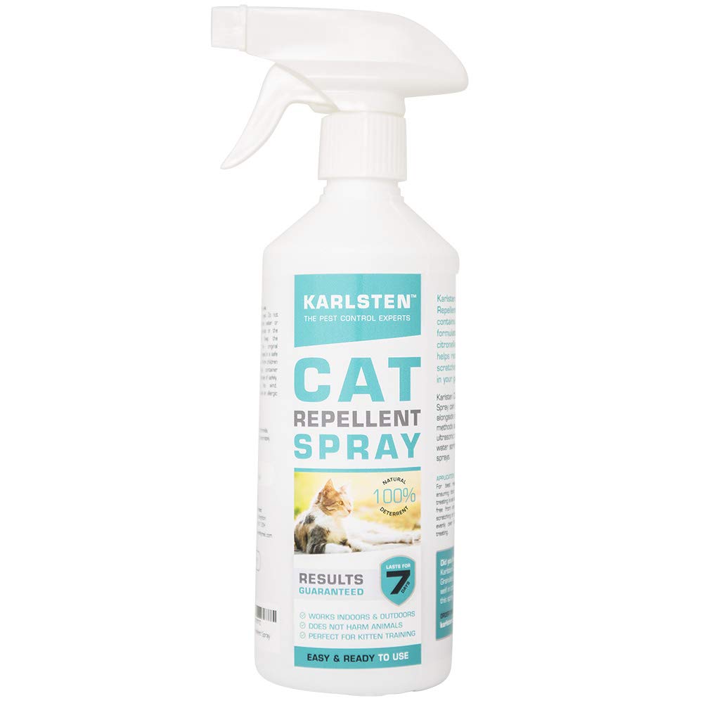 Karlsten Cat Deterrent Spray 500ml, Outdoor Anti-Fouling Cat Repellent with Fresh Citrus Scent, Garden, Lawns