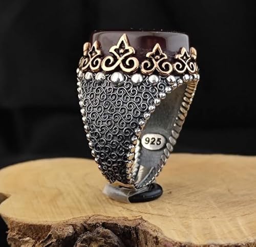 Original Yemeni Aqeeq (Agate), Handmade Ring, Sterling Silver Ring