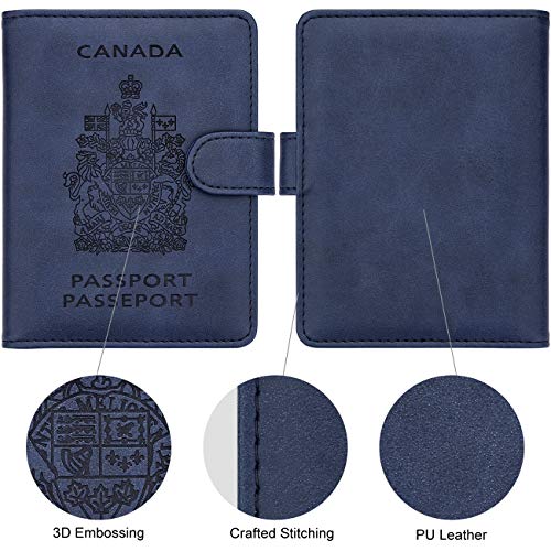 WALNEW RFID Blocking Passport Holder Travel Wallet Cover Case