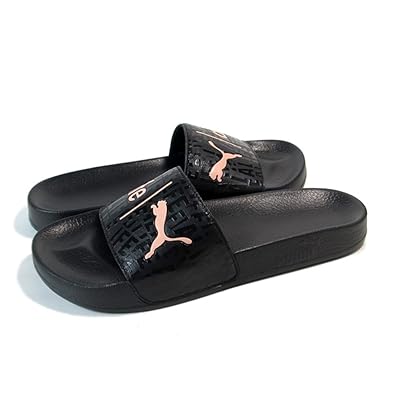 black puma sliders