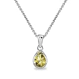 B. BRILLIANT Sterling Silver Citrine 8x6mm Teardrop