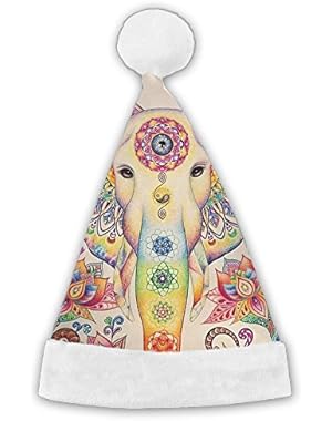 Christmas Hat Elephant 3D Graphic Printed Santa Cap For Adults And Children