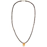 JIA JIA Women's 14k Smoky Quartz Citrine Necklace, Black/Orange, One Size