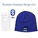 Momoday Bluetooth Music Soft Warm Beanie Hat Cap with Stereo Headphone Headset Speaker Wireless Mic Hands-free for Men Women Speaker Winter Outdoor Sport Best Gift (Blue)