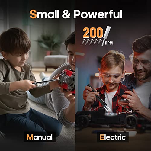 102 in 1 Electric Screwdriver, AM ARROWMAX Cordless Precision Screwdriver Set with 96 Magnetic Bits, Rechargeable Portable Electronic Screwdriver Set for Phone Laptop Camera Watch (PRO PLUS Black)