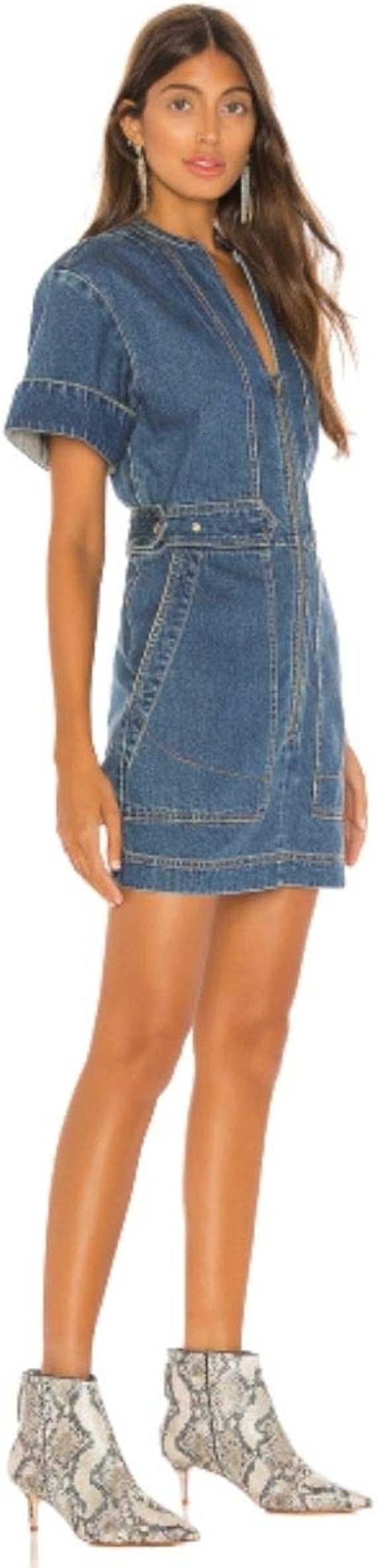 free people dream on denim mini dress
