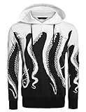 COOFANDY Unisex Realistic 3D Digital Print Hoodies Athletic Sweaters Pullover Hoodie Hooded Sweatshirts