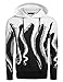 COOFANDY Unisex Realistic 3D Digital Print Hoodies Athletic Sweaters Pullover Hoodie Hooded Sweatshirts