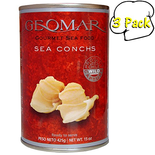 Geomar Gourmet Seafood, Sea Conchs (Caracoles), 15-Ounce Cans (Pack of 3) - Thumbnail 3