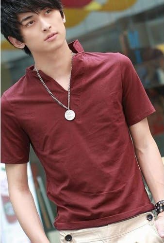 Amazon メンズ 半袖シャツ 襟付き Vネック ワインレッド Tシャツ 無地 カジュアル Jp Ht Tシャツ カットソー 通販 Amazon メンズ 半袖シャツ 襟付き Vネック ワインレッド Tシャツ 無地 カジュアル Jp Ht Tシャツ カットソー 通販