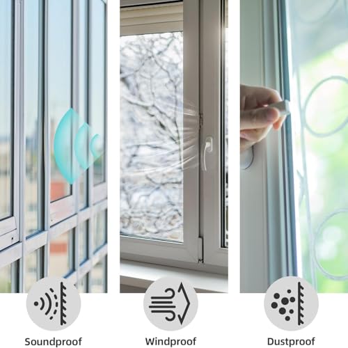 Lazybr Weather Stripping 0.39in D-Shaped Rubber Seal Strip for Doors Windows 20 Ft Self-Adhesive Door Soundproof Weatherstripping for Door Frame Window Insulation Gap Blocker Brown